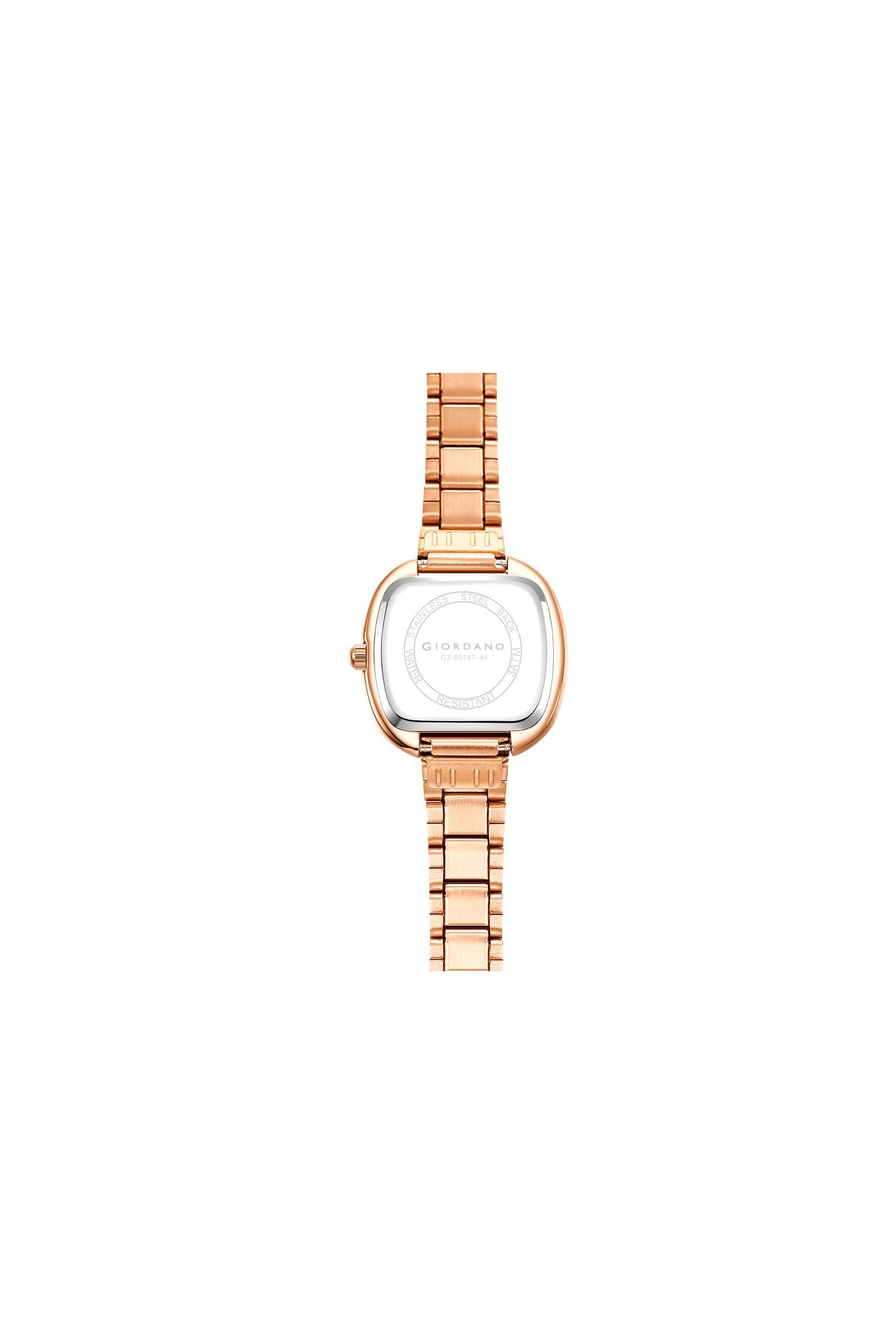 Giordano Analog Quartz Watch for Women with SquareTextured Dial, Cushion Layered Bezel Design and Stainless Steel Strap - GZ-60147-44 - Image 6