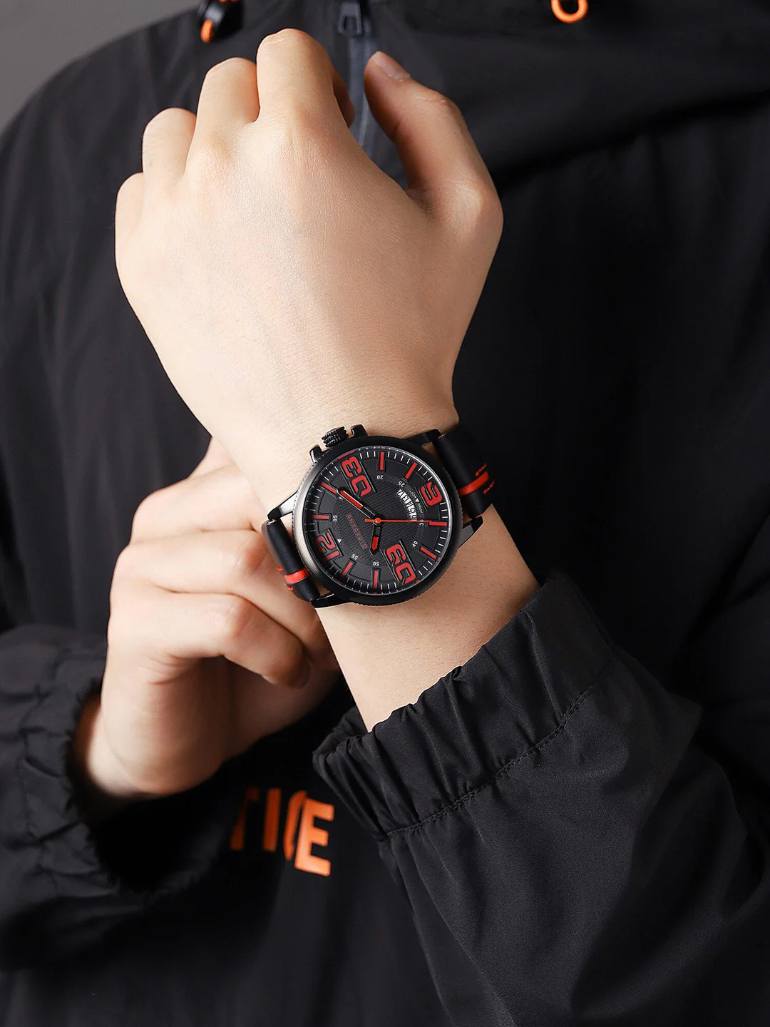 Giordano Analog Stylish Watch for Men Water Resistant Fashion Watch Round Shape with 3 Hand Mechanism Wrist Watch for Men & Boys to Compliment Your Look/Ideal Gift for Male - GZ-50053-02 - Image 2