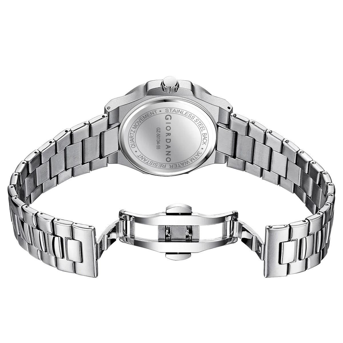 Giordano Analog Watch for Men – Textured Dial, Stainless Steel Strap, Date Display, Quartz Movement, Water Resistant | GZ-50134-55 - Image 11