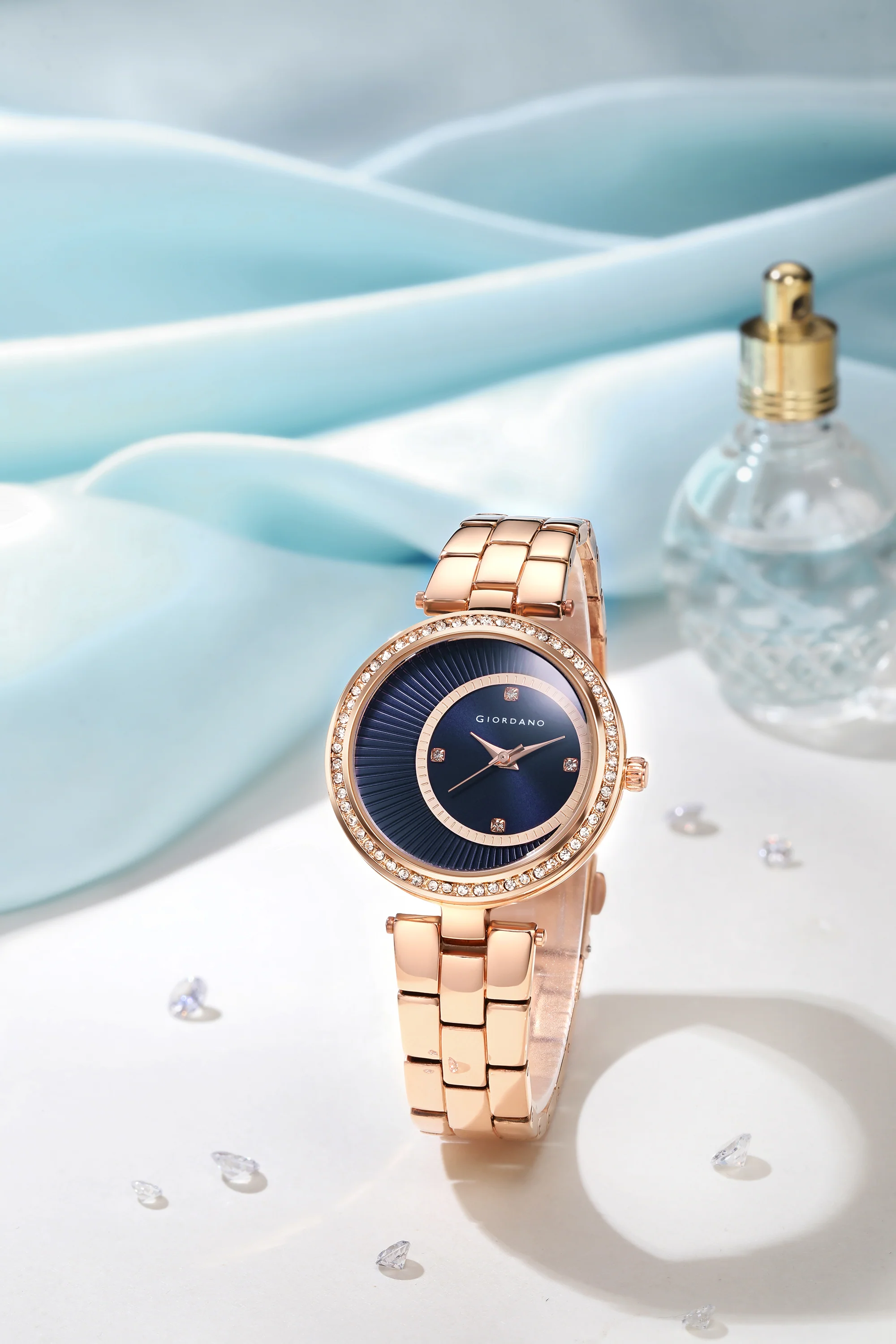 Giordano AW23 Collection Analog Stylish Wrist Watch for Women Water Resistant Classy Dial with Stainless Steel Case to Compliment Your Look | Ideal Gift for|Ladies|Girls - A2056-55