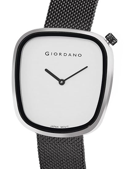 Giordano Black Analog Wrist Watch for Women with Stylish Metal Strap, Square dial and 3 Hand Mechanism GD-60006-11 - Image 6