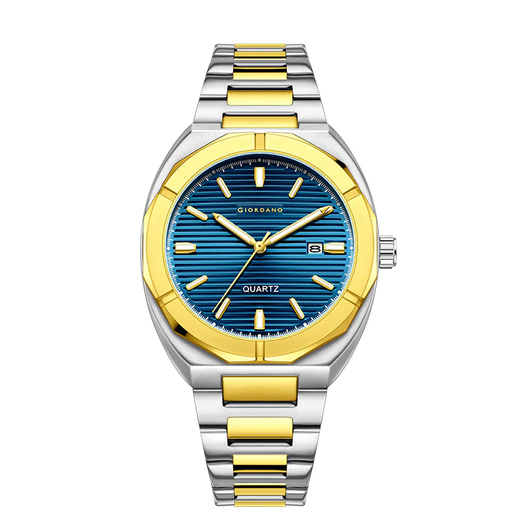 Giordano Modern Watch for men – Textured Dial, Date Display and Stainless Steel Strap GZ-50141-22 - Image 7