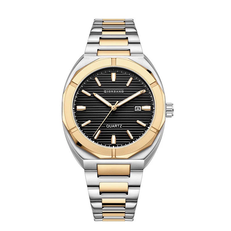 Giordano Modern Watch for men – Textured Dial, Date Display and Stainless Steel Strap GZ-50141-33 - Image 7