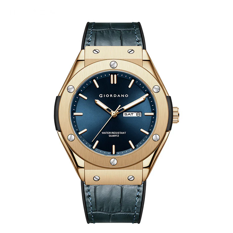 Giordano Modern Watch for men – Textured Dial, Date Display and Stainless Steel Strap GZ-50142-03 - Image 7