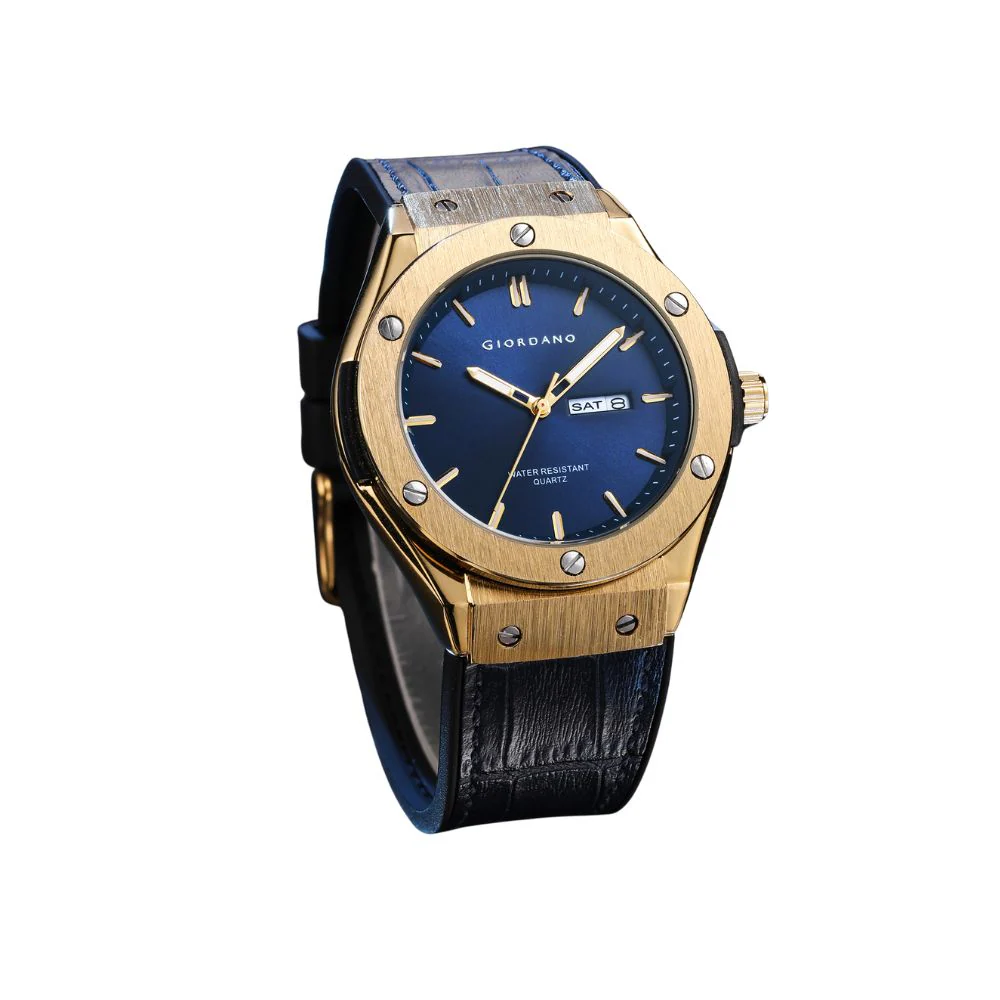 Giordano Modern Watch for men – Textured Dial, Date Display and Stainless Steel Strap GZ-50142-03 - Image 8