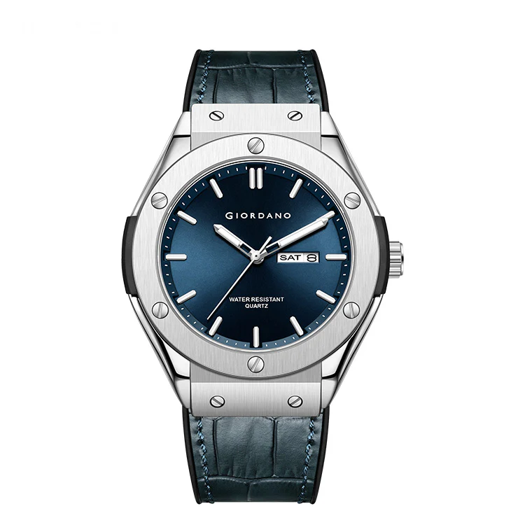 Giordano Modern Watch for men – Textured Dial, Date Display and Stainless Steel Strap GZ-50142-04 - Image 7